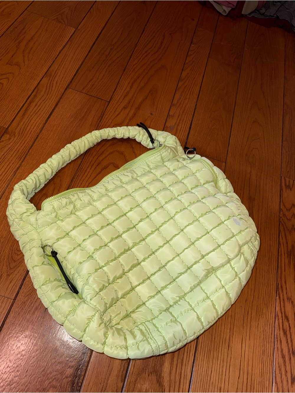 FP movement Quilted carryall Shoulder Bag in Light Lime